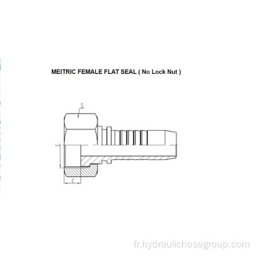 Joint plat femelle métrique 20211-T